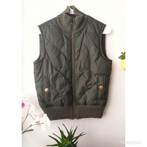 Olive Green Zip-up Vest